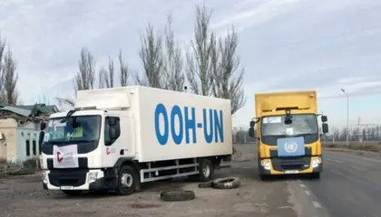 First UN Humanitarian Convoy Reaches Soledar Area in Ukraine