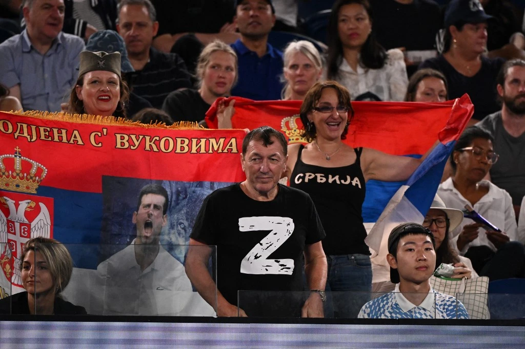 Novak Djokovic’s Father Filmed with Fans Holding Pro-Russia Flags at Australian Open