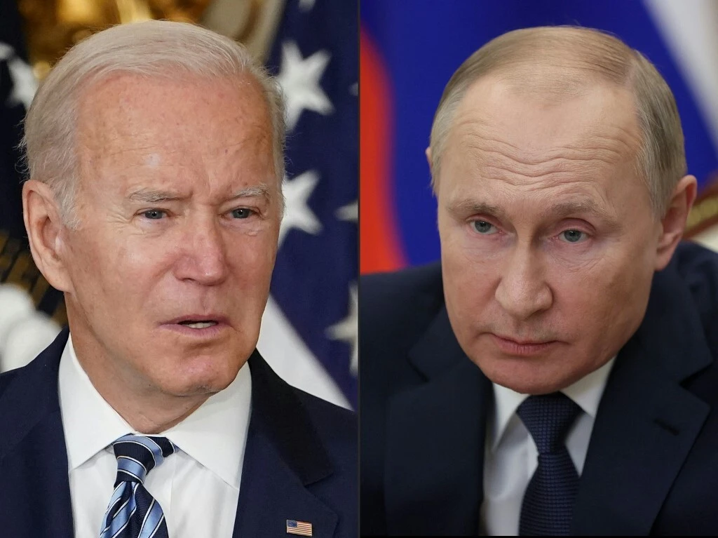 How Putin's and Biden’ Addresses Went Down on Kyiv's Streets