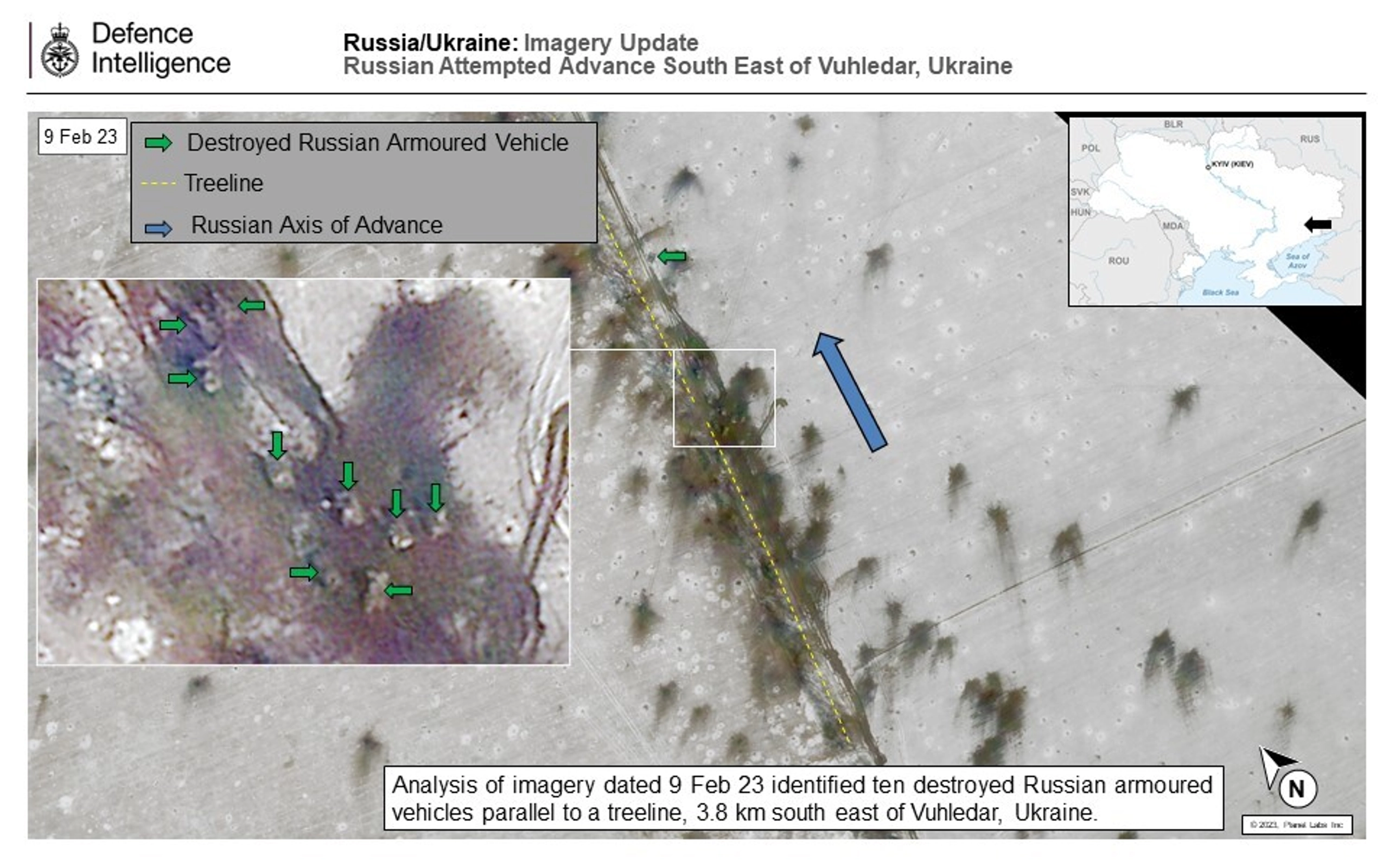 British Defence Intelligence Update on Ukraine, February 25, 2023