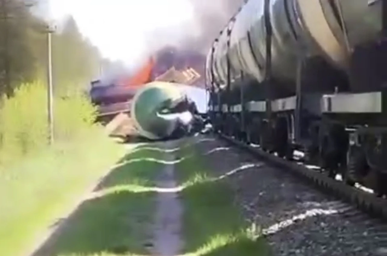 Russian Freight Train Derails After Hitting ‘Explosive Device’
