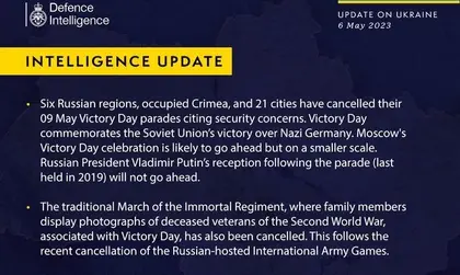 British Defence Intelligence Update Ukraine 6 May 2023