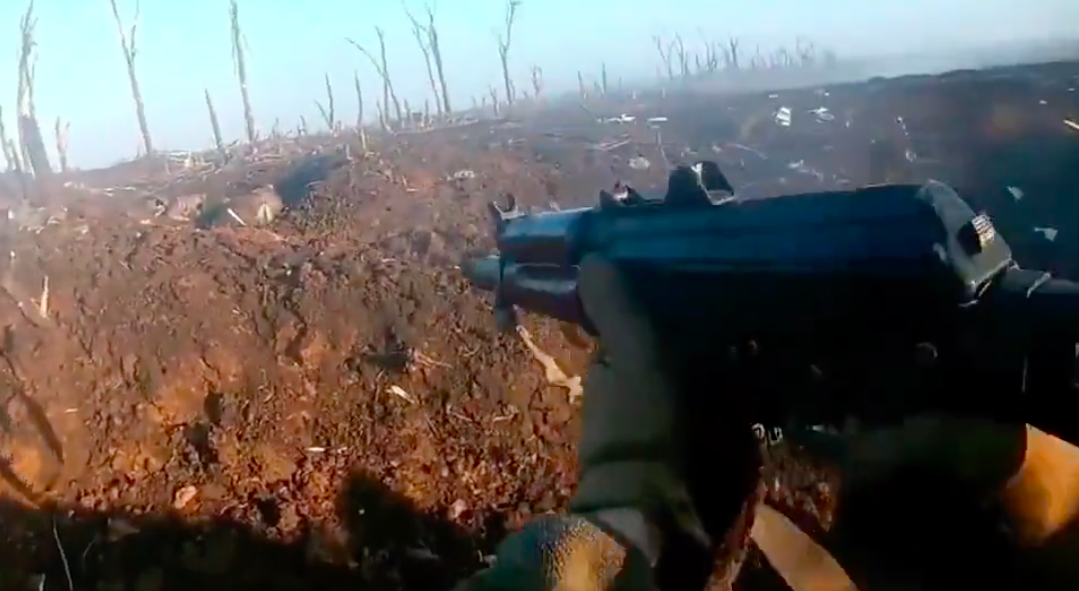 Incredible Headcam Footage Shows ‘Terror’ Battalion Clearing Russian Trench Near Bakhmut