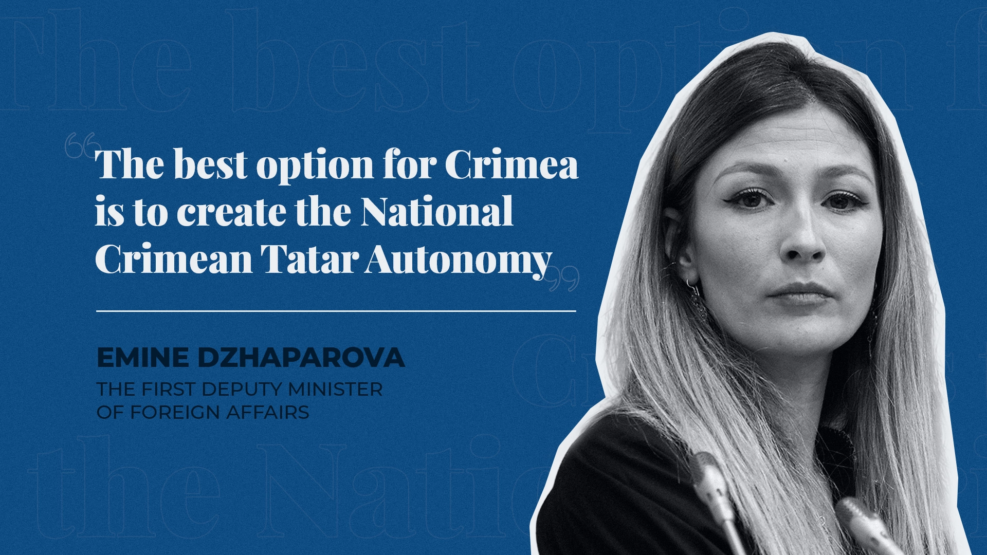 Crimea's Future - Exclusive Interview with Deputy Foreign Minister Dzhaparova