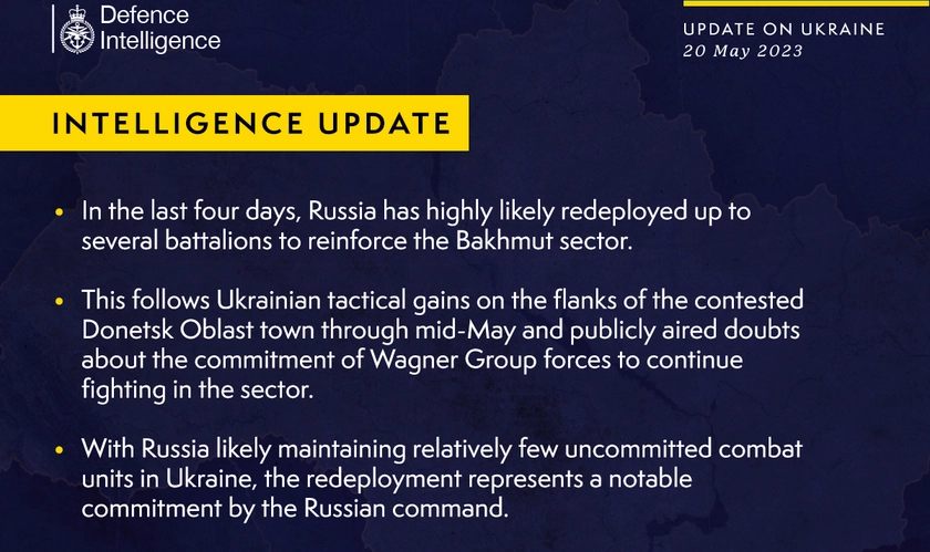UK Defense Intelligence Update on the Situation in Ukraine - 20 May