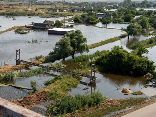 Water Gradually Receding in Flooded Ukraine Regions, Say Officials