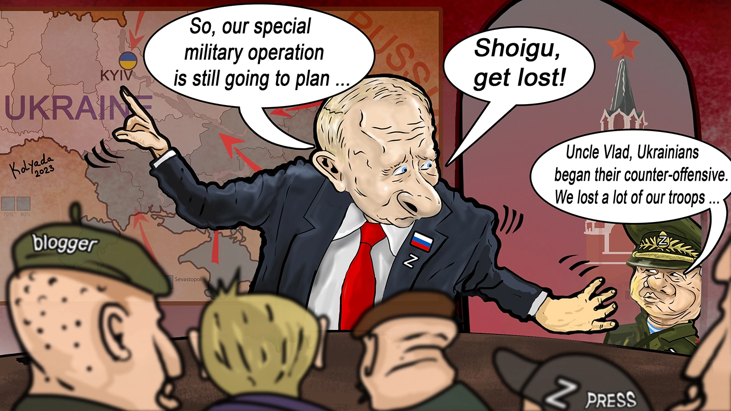 CARTOON: Delusionary Putin Babbles on Again