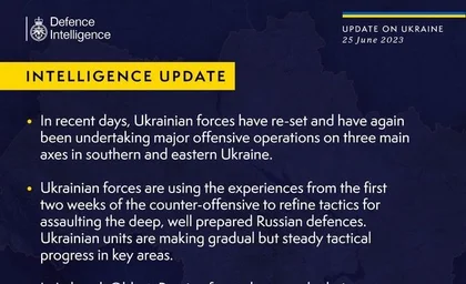 British Defence Intelligence Update Ukraine 25 June 2023