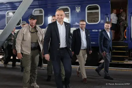 Polish President Andrzej Duda Pays Surprise Visit to Kyiv