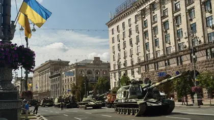 Silent 'Parade' of Russian Tank Hulks Tell Story of Vicious Ukrainian Defense