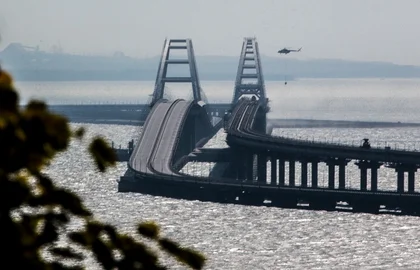 Russia Says Three Ukrainian Drones Targeting Crimea Bridge Destroyed