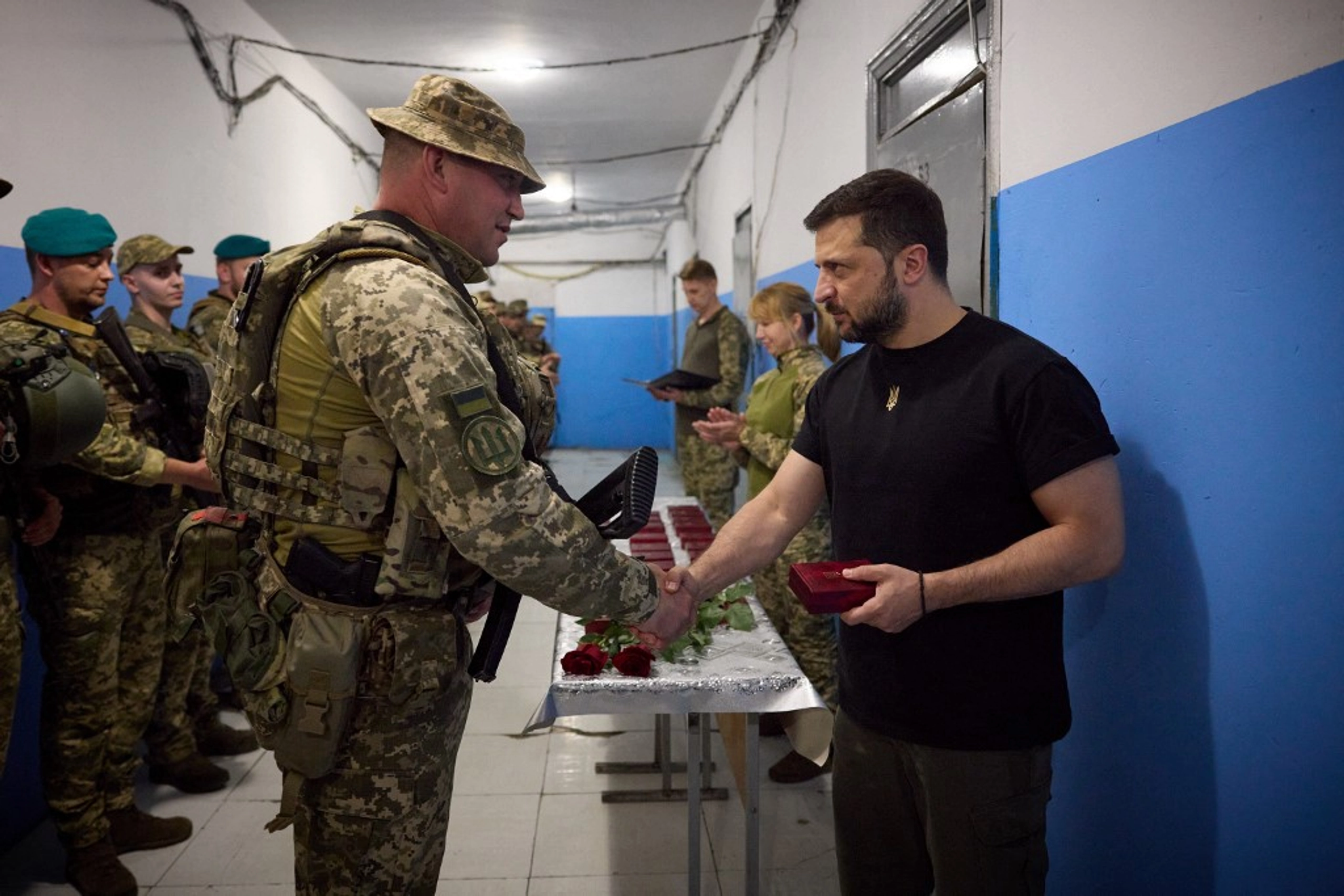 Zelensky Visits Front Near Bakhmut in Eastern Ukraine