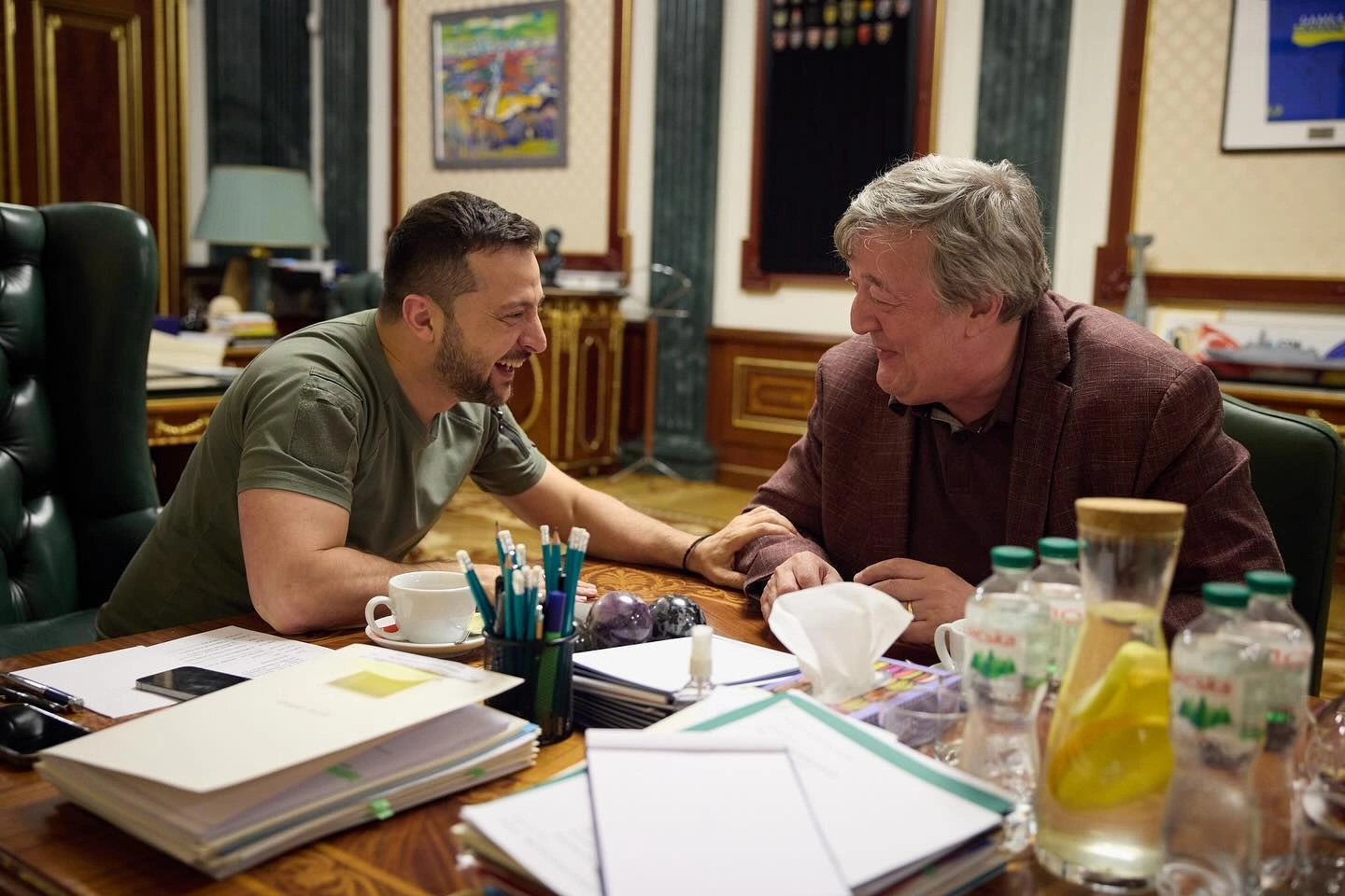 ‘My New Bestie’ – British Actor and Writer Stephen Fry Meets Zelensky