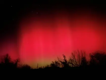 IN PICTURES: Breathtaking Northern Lights Illuminate Ukraine's Skies