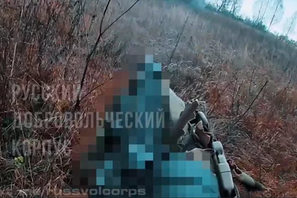 Russian Volunteer Corps Fighting Against Kremlin Releases Video of Intelligence Officer Ambush