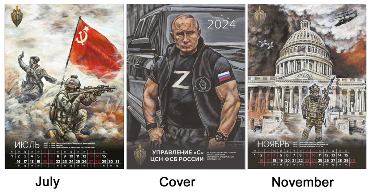 The FSB 2024 Calendar Russian Propaganda at its Most Cringeworthy