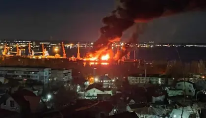 ЗСУ знищили російський великий десантний корабель "Новочеркаськ" у Феодосії