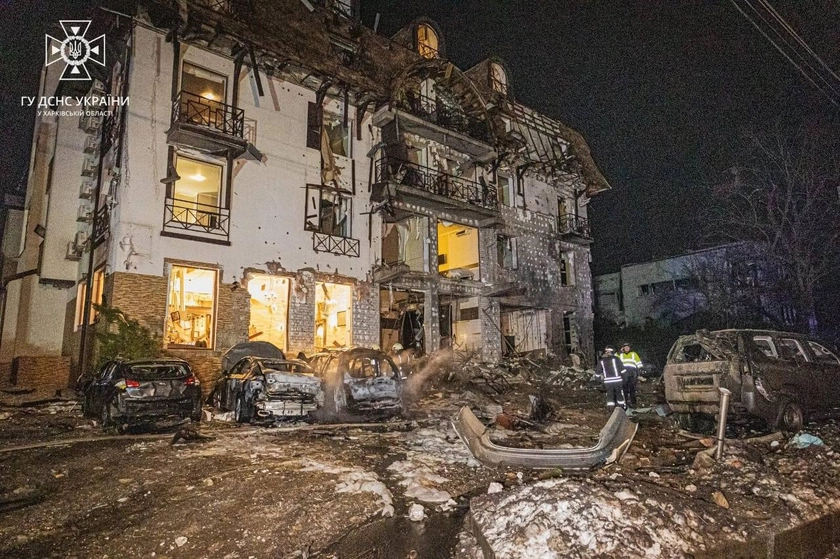 13 Wounded in Russian Strikes on Ukraine's Kharkiv