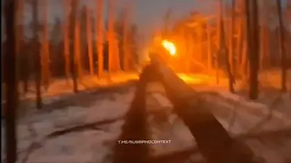 Rare – and Terrifying – Headcam Video Records Cluster Munition Strike on Russian Tank Unit