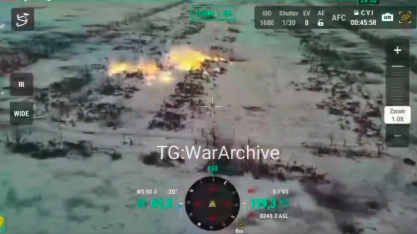 Stunning Ukrainian Bradley Attack Leaves Russian T-90 Tank Spinning Out of Control, Crashing Into Tree
