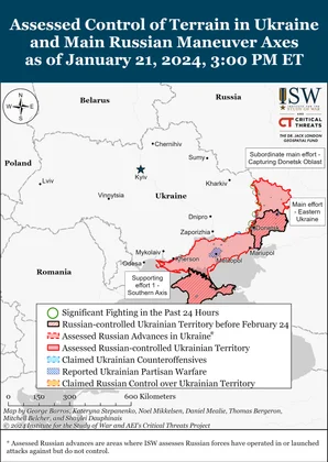 ISW Russian Offensive Campaign Assessment, January 21, 2024