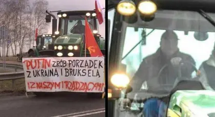 Polish Police Probe pro-Putin Banner at Farmers' Protest