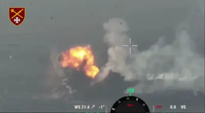 Spectacular Footage of Ukraine FH70 Strike on Russian Ammo Depot Posted