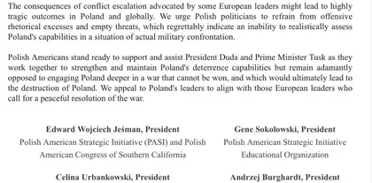 US Polish Diaspora Leaders Urge Caution in Supporting Ukraine