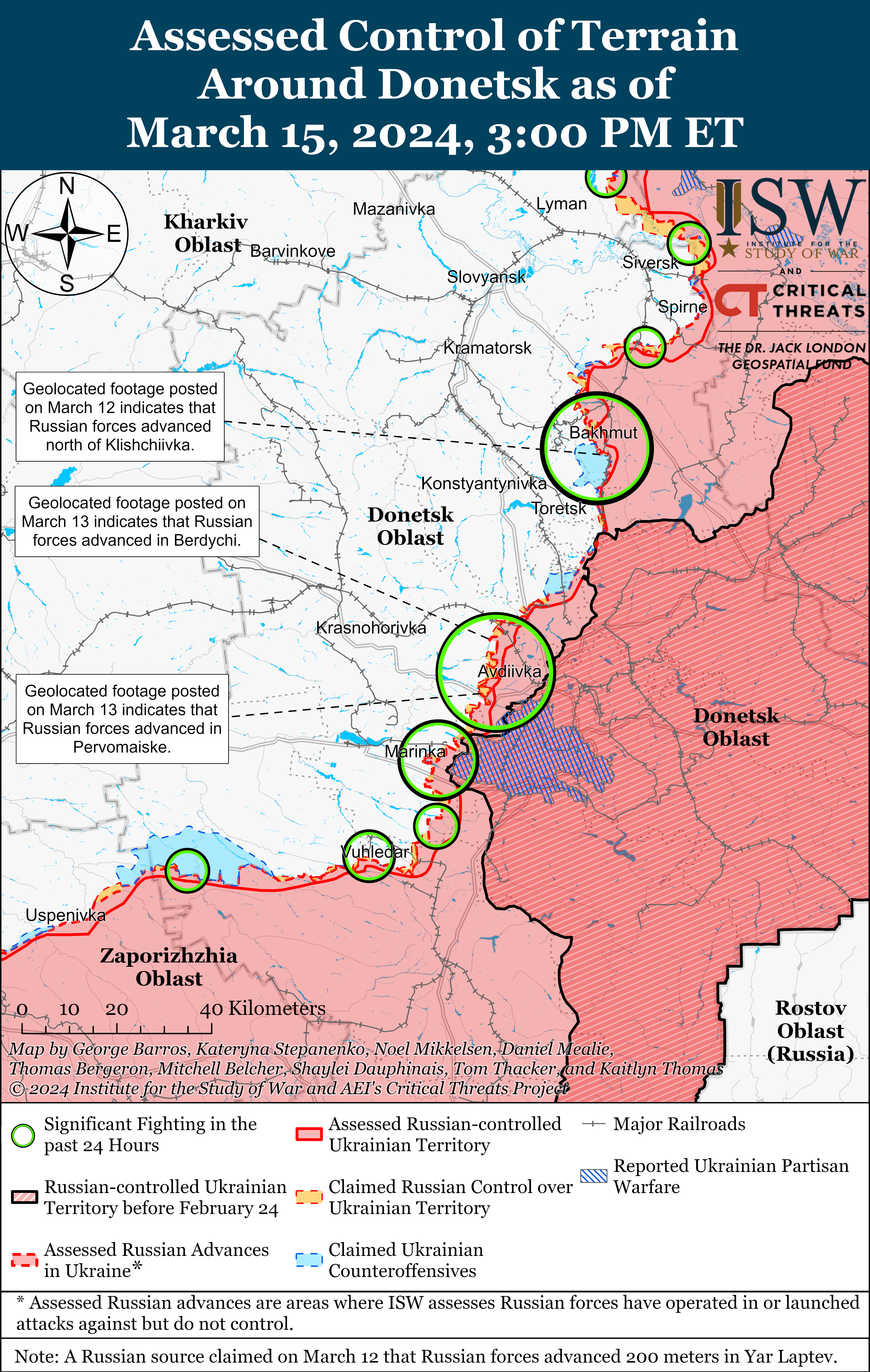 ISW Russian Offensive Campaign Assessment, Map And Update March 15, 2024