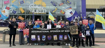 UK Protest at Cadbury’s Against Mondelez International’s Continuing Business in Russia