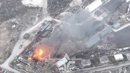 Російські добровольці знищили склад з боєкомплектом армії РФ у Тьоткіно: відео вибуху