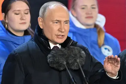 Putin Addresses Red Square Crowd After Election Win Blasted by West