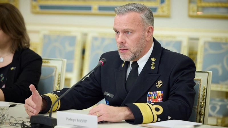 NATO Military Committee Chief, in Kyiv, Calls for Strong Allied Support