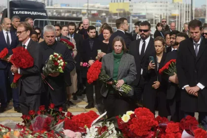 Moscow Diplomatic Corps Pay Respects to Crocus City Dead - Still no Sign of Putin