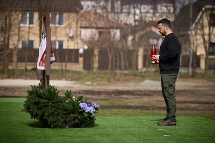 Zelensky Honors Victims of Russian Terror in Bucha