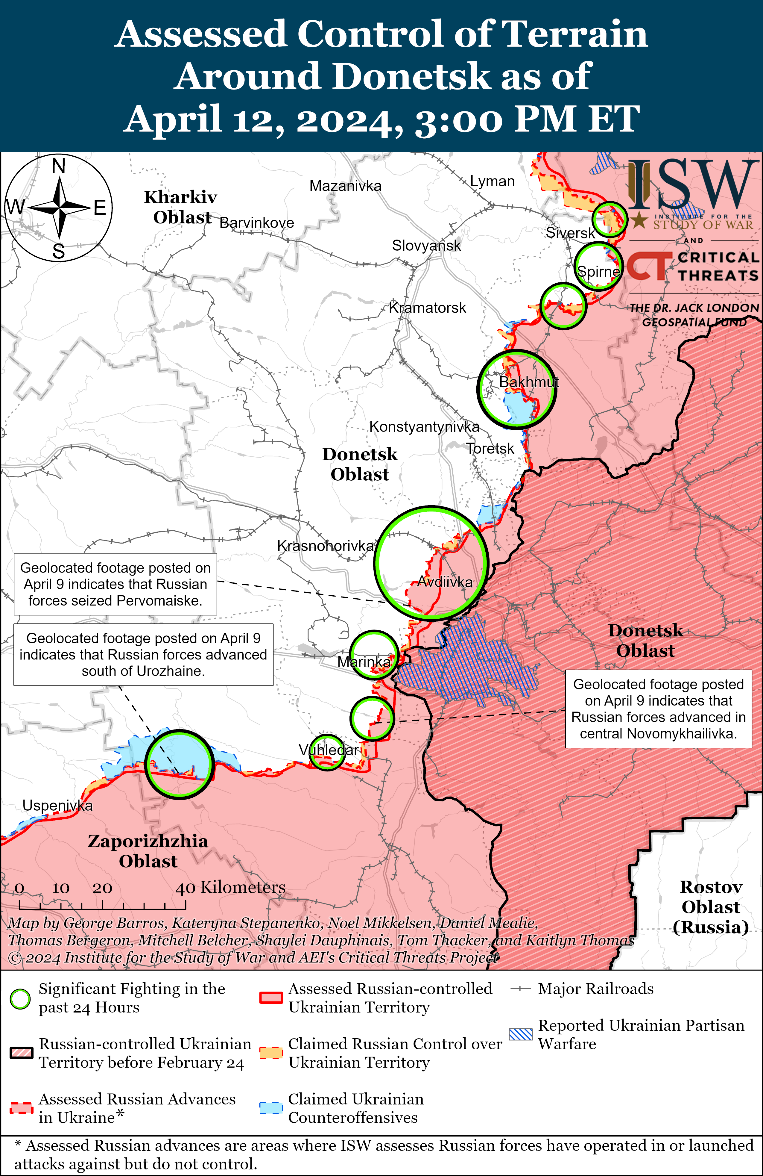 ISW Russian Offensive Campaign Assessment, Map And Update April 12, 2024