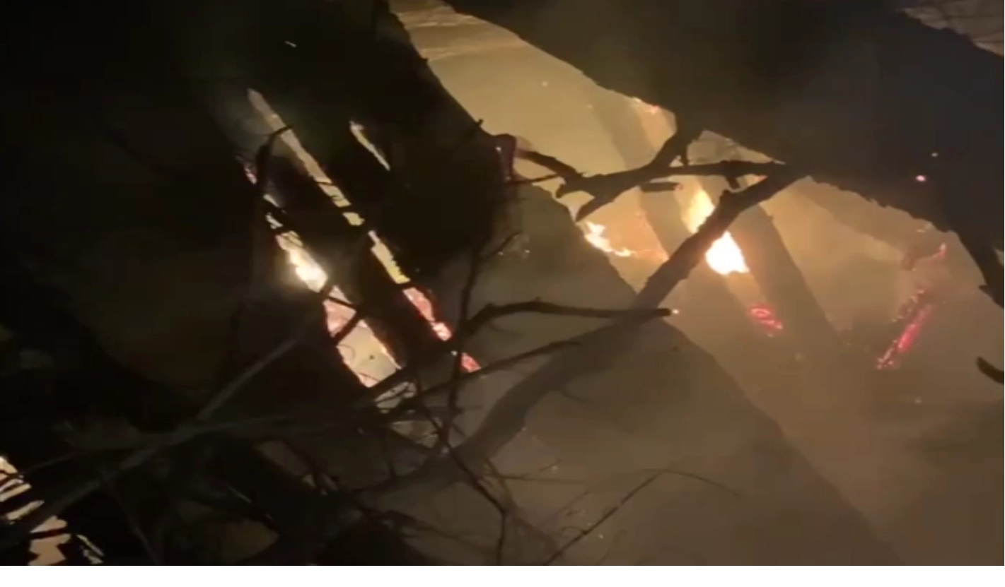 WATCH: Burning Dugout After Ukrainian ‘Baba Yaga’ Drone Strike