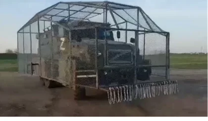 Russian Mad Max – Moscow Troops Install Giant Metal Enclosure to Fend Off Drones [VIDEO]