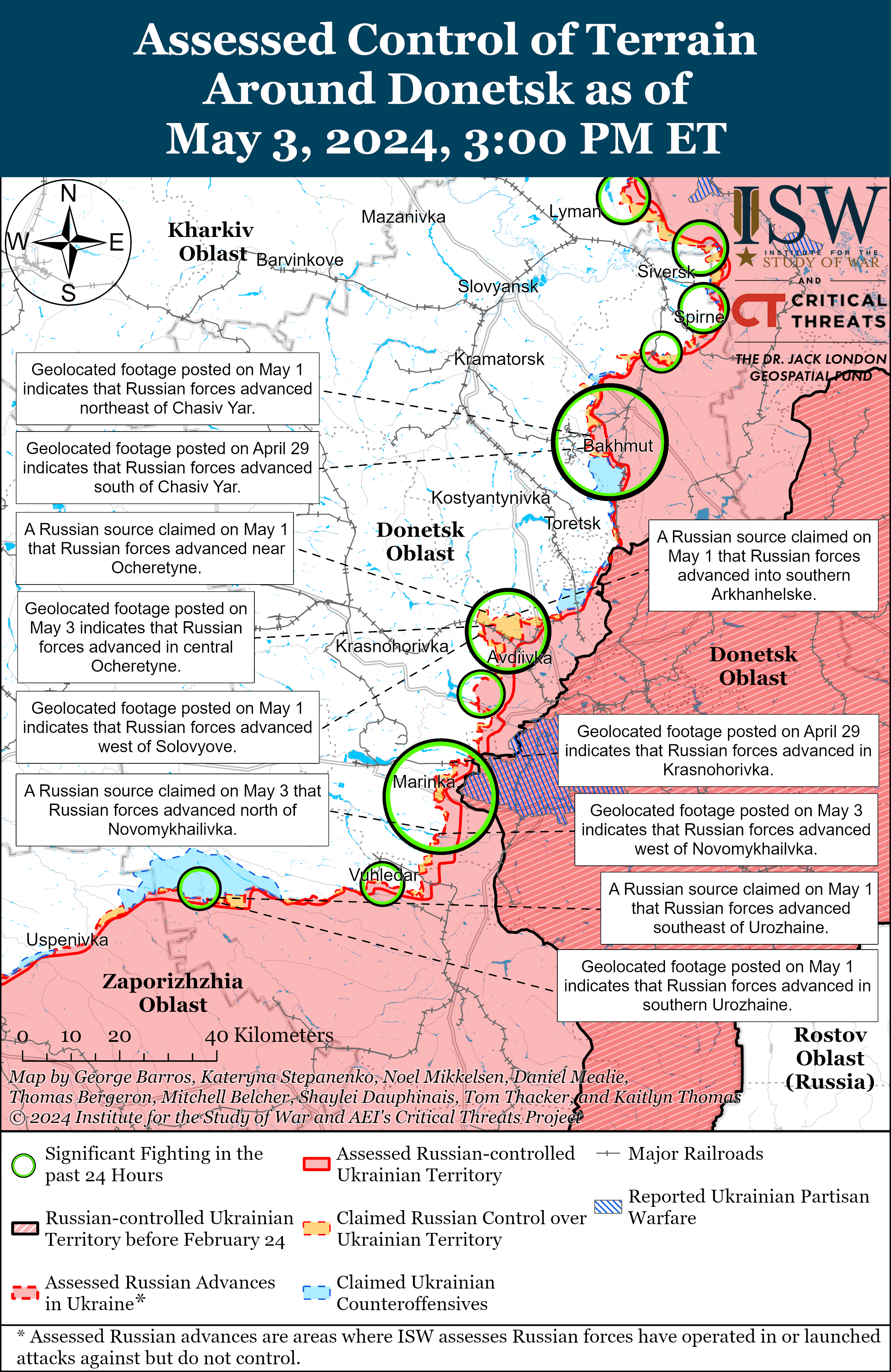 ISW Russian Offensive Campaign Assessment, Map And Update May 3, 2024