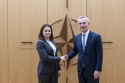 Belarusian Democratic Opposition Leader Meets with NATO Chief