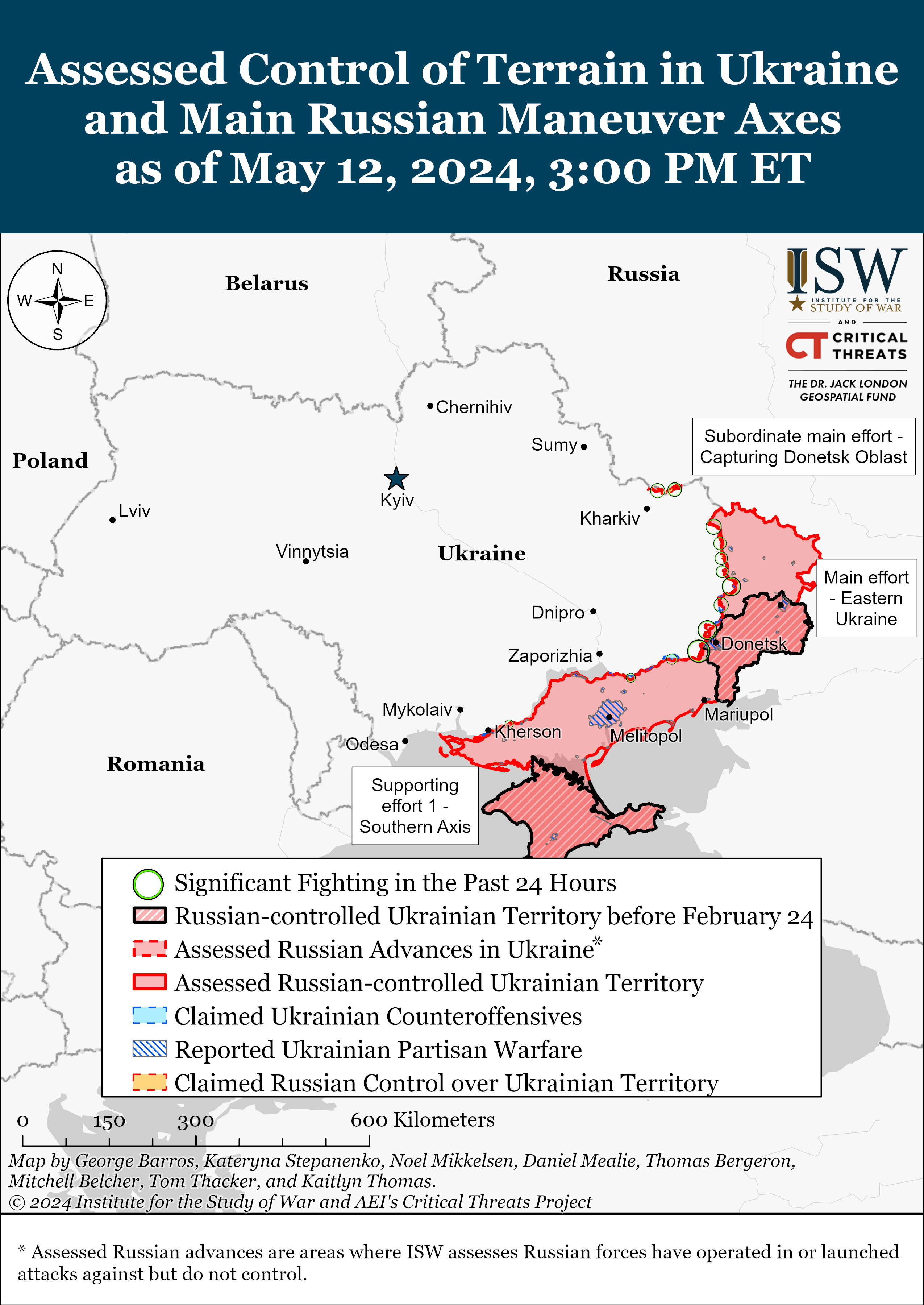 ISW Russian Offensive Campaign Assessment, Map And Update May 12, 2024