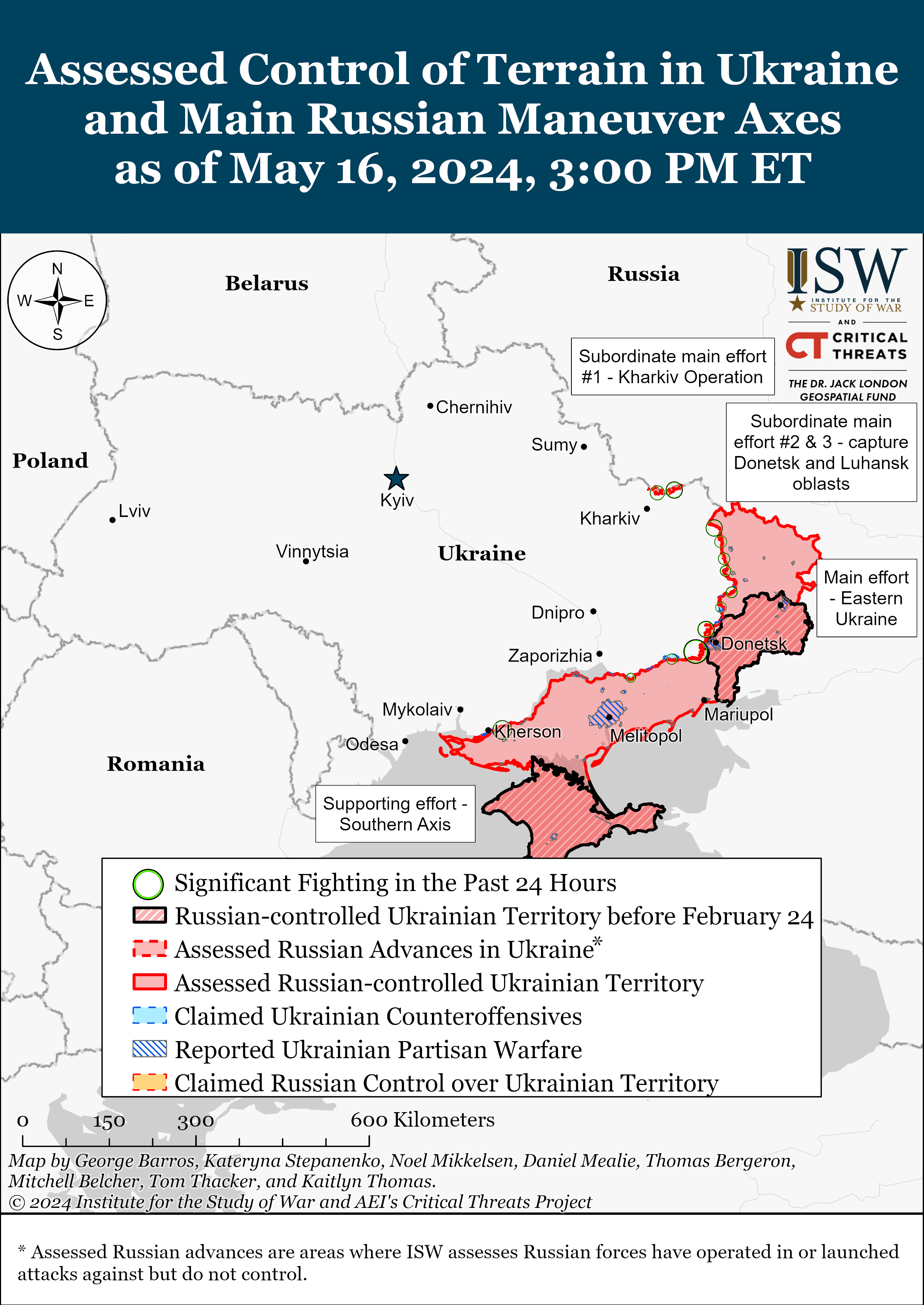 ISW Russian Offensive Campaign Assessment, Map And Update May 16, 2024