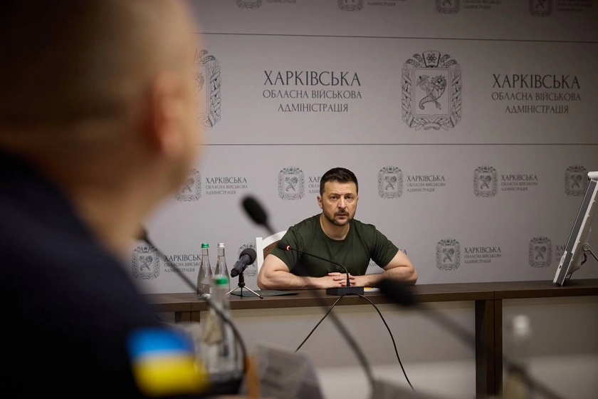 Зеленський відвідав зруйновану харківську типографію Factor druk