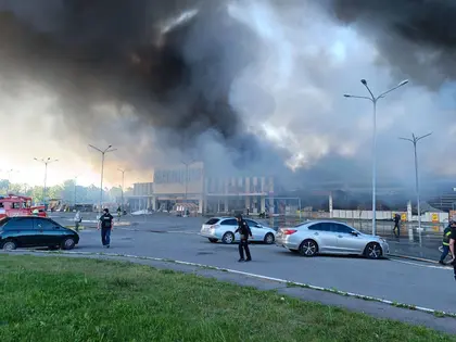 Video Captures Moment of Airstrike on Kharkiv Hypermarket