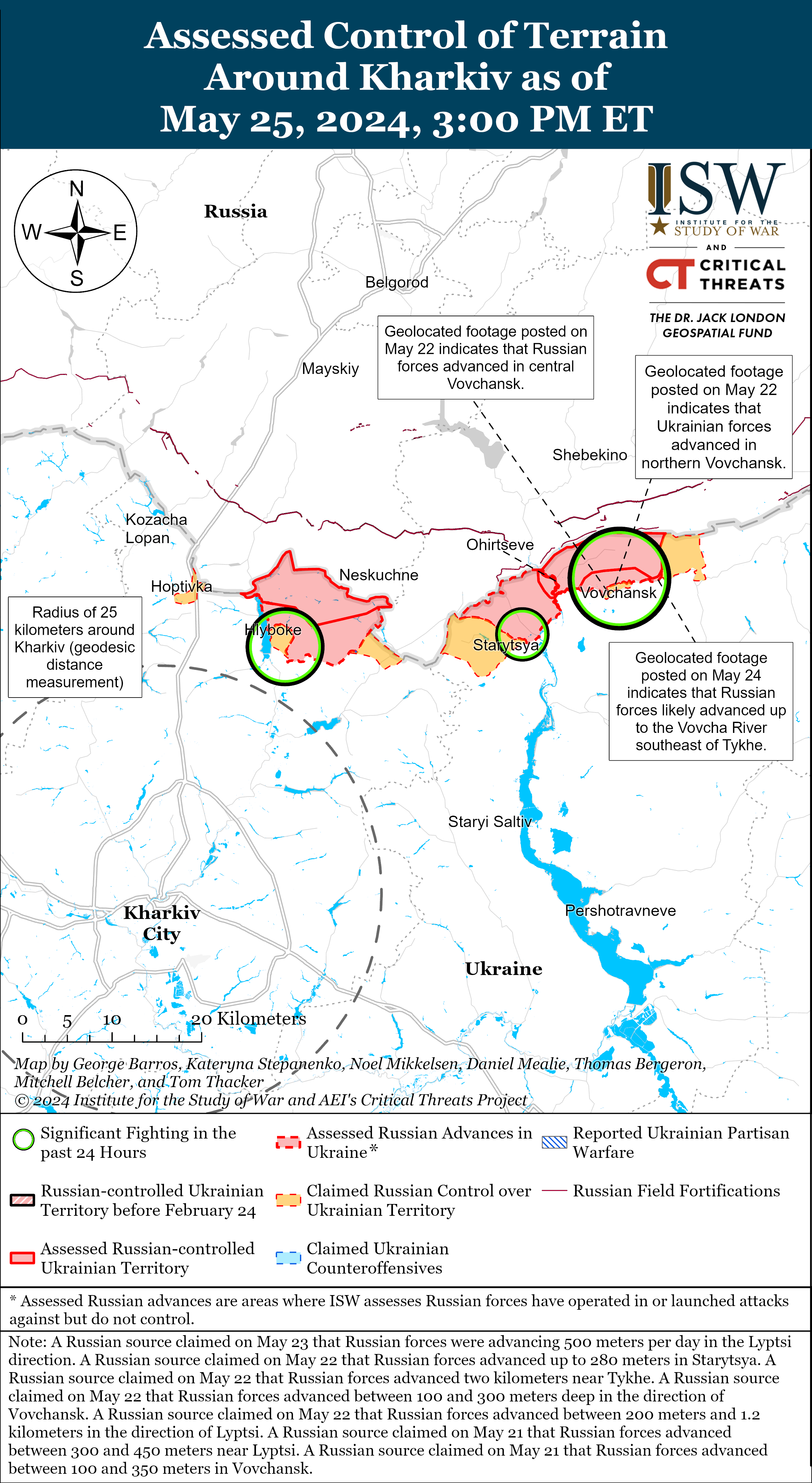 ISW Russian Offensive Campaign Assessment, Map And Update May 25, 2024