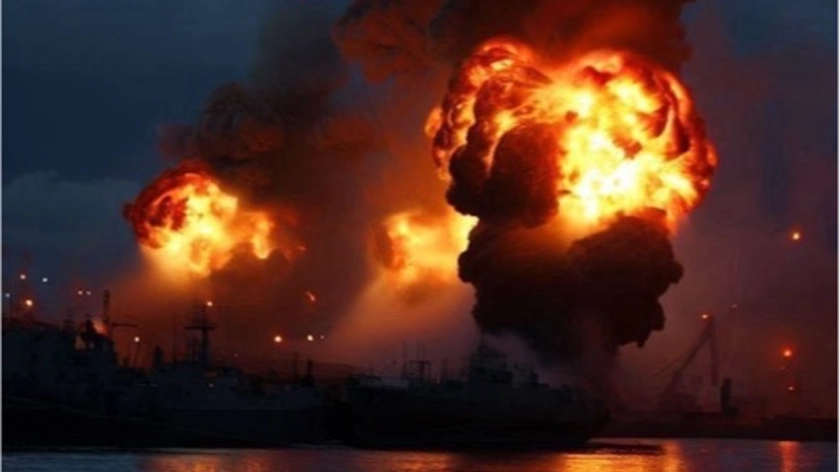 Combined Ukrainian Drone and Missile Strikes Burn More Russian Targets