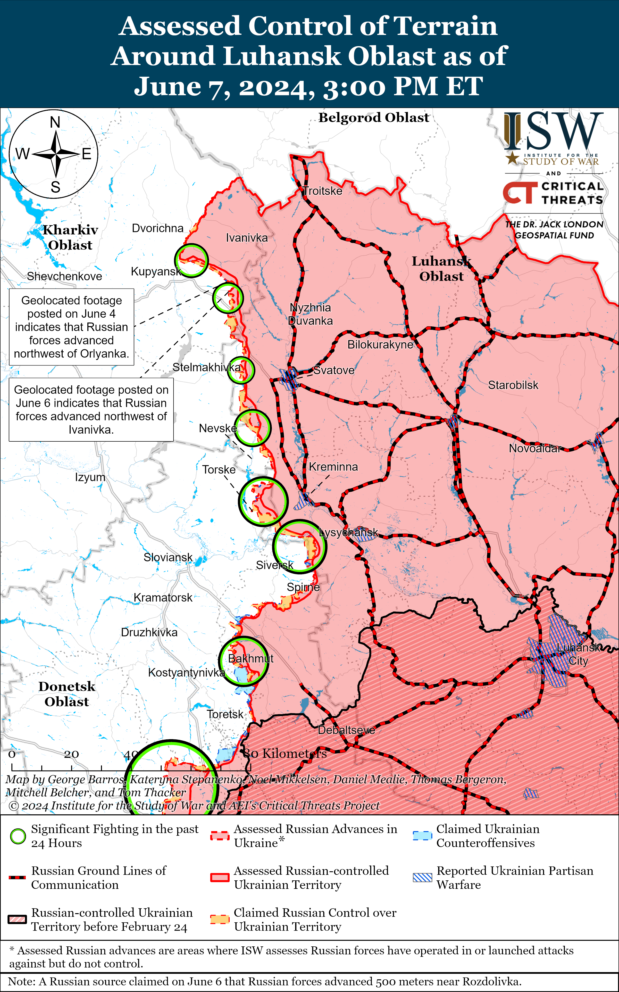 ISW Russian Offensive Campaign Assessment, Map And Update June 7, 2024