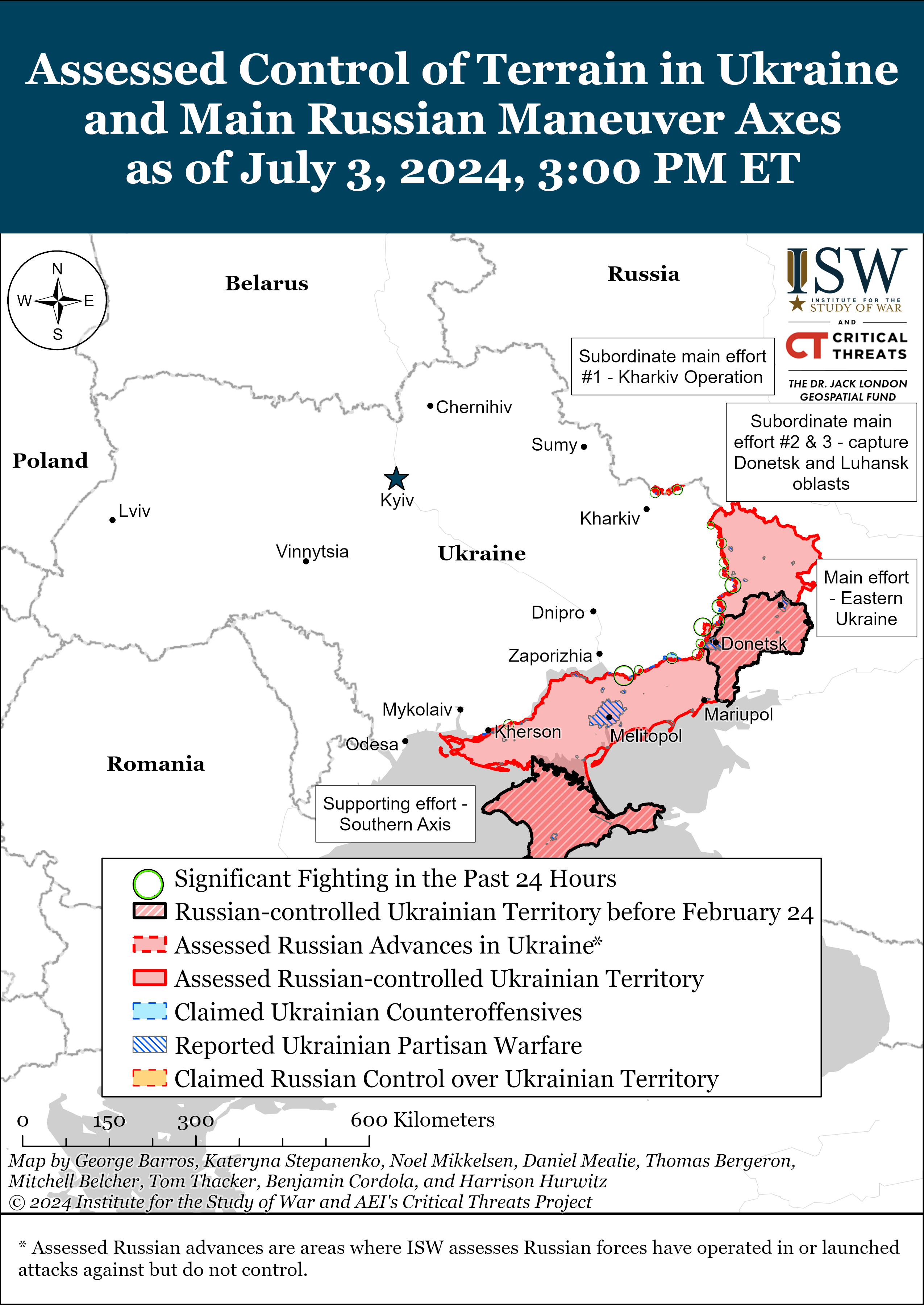 ISW Russian Offensive Campaign Assessment, Map And Update July 3, 2024