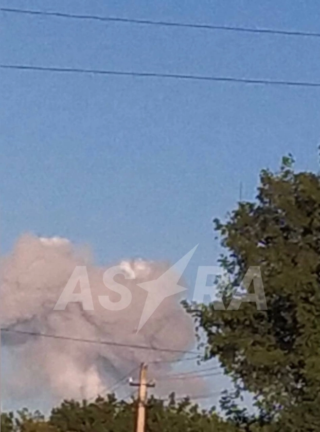 Ukraine Drone Attack Sets Russian Munitions Depot Ablaze
