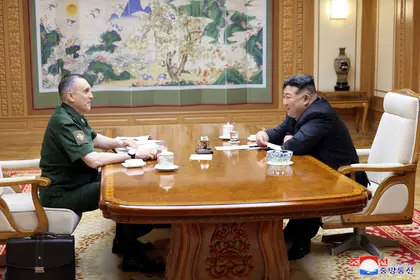 N.Korea's Kim Hosts Russia Military Delegation after Putin Visit: KCNA